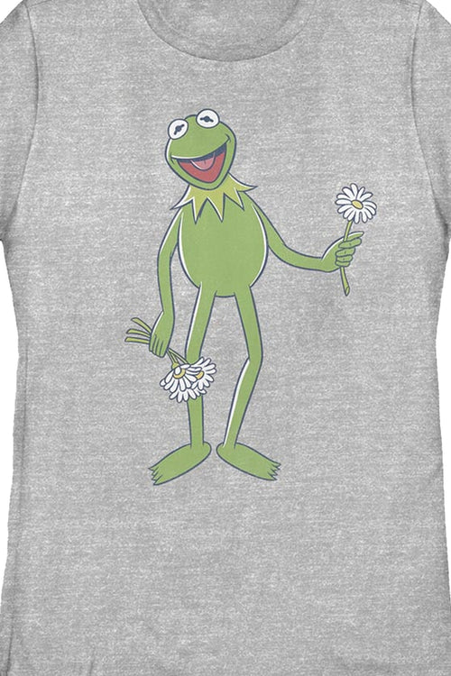 Gray Womens Kermit's Flowers Muppets Shirtmain product image