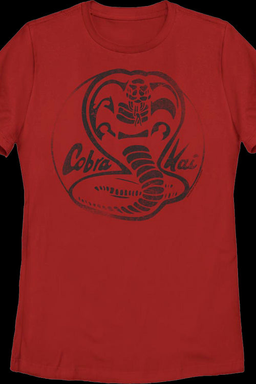 Womens Red Logo Cobra Kai Shirtmain product image