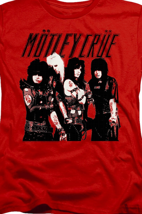 Womens Red Photo Motley Crue Shirtmain product image