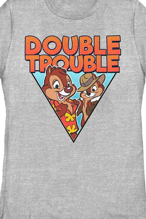 Gray Womens Retro Double Trouble Chip 'n Dale Rescue Rangers Shirtmain product image