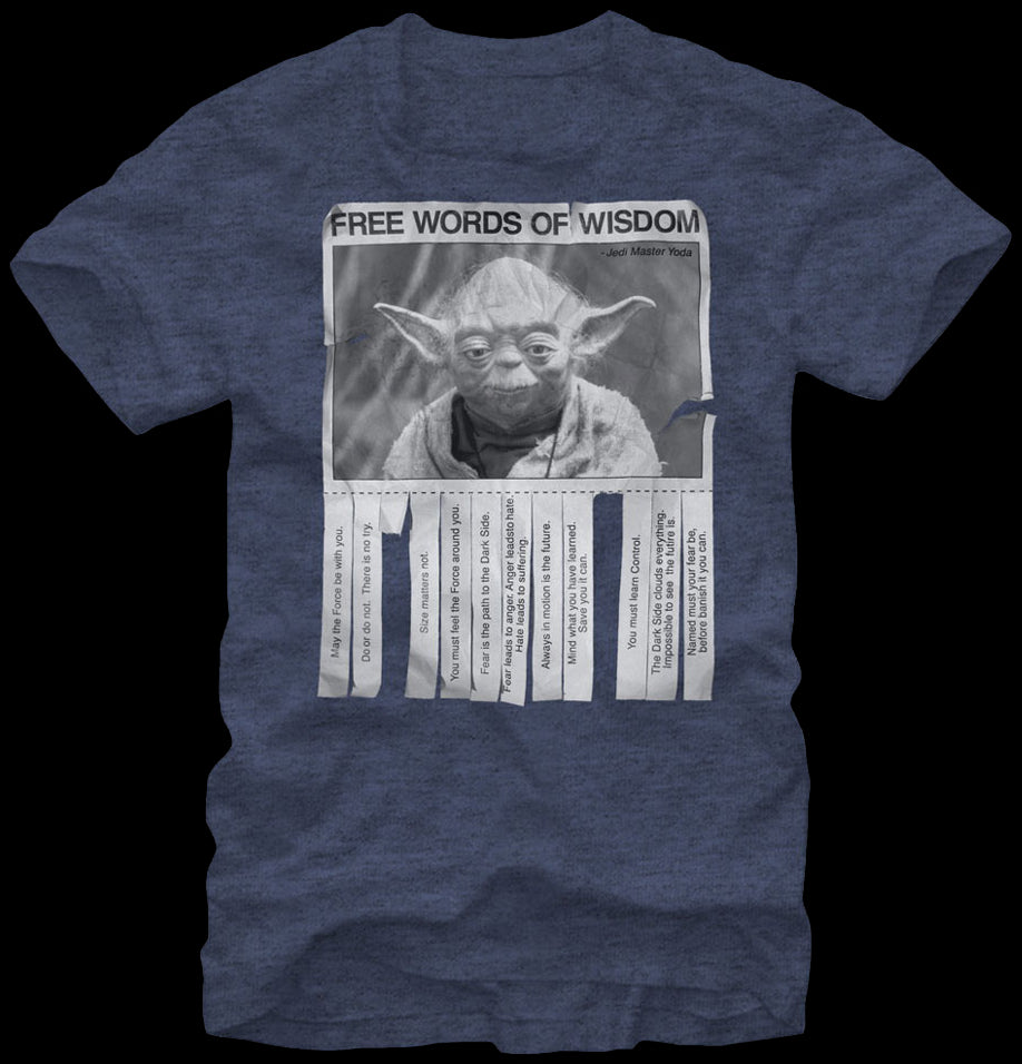 Yoda Free Words of Wisdom T-Shirt: Star Wars Mens T-Shirt