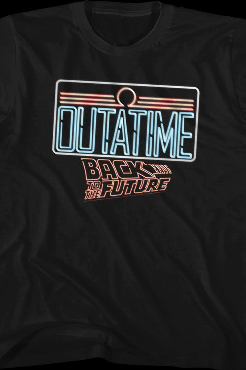 Youth Neon License Plate Back To The Future Shirtmain product image