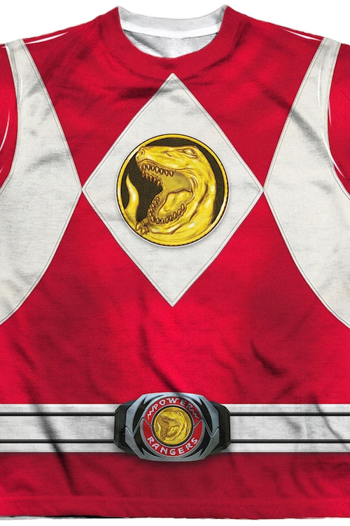 Youth Red Ranger Sublimation Costume Shirtmain product image